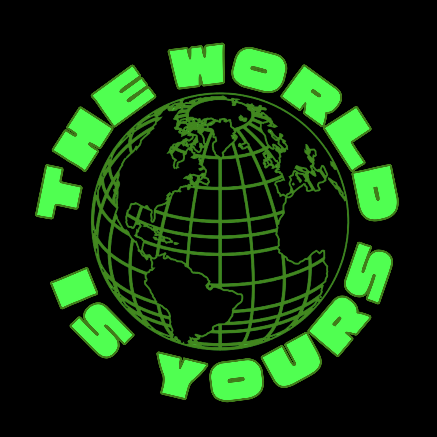 "The World Is Yours" Puff Print T-Shirt